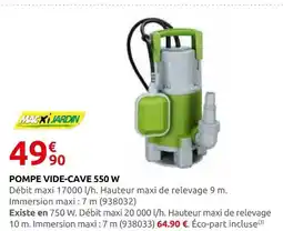 Rural Master Macxi jardin pompe vide-cave 550 w offre