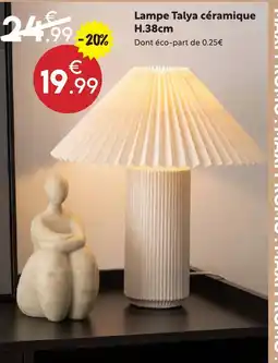 Maxi Bazar Lampe talya céramique h.38cm offre