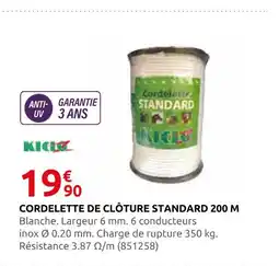 Rural Master Cordelette de clôture standard 200 m offre