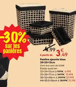 Maxi Bazar Panière ajourée tissu offre