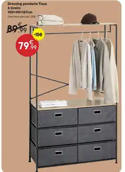 Maxi Bazar Dressing penderie tissa 6 tiroirs offre