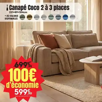 Maxi Bazar Canapé coco 2 à 3 places offre