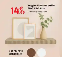 Maxi Bazar Étagère flottante striée 60×23.5×3.8 cm offre