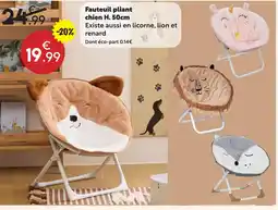 Maxi Bazar Fauteuil pliant chien h. 50cm offre