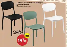 Maxi Bazar Chaise empilable plasta plastique offre