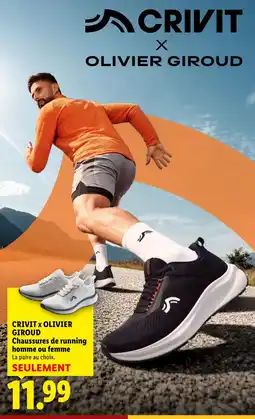 Lidl Crivit chaussures de running homme offre