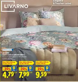 Lidl Livarno parure de lit en satin microfibre offre