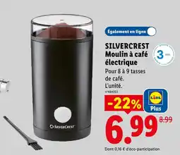 Lidl Silvercrest moulin à café électrique offre