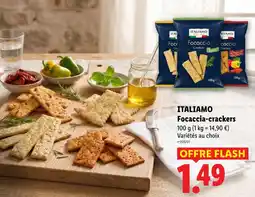 Lidl Italiamo focaccia-crackers rosemary offre