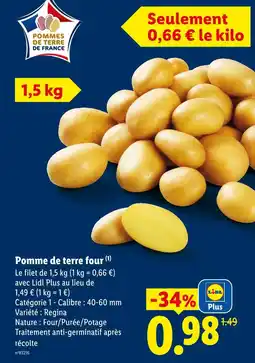 Lidl Pommes de terre four offre
