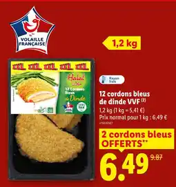 Lidl Vvf 12 cordons bleus de dinde offre