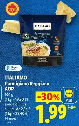 Lidl Italiano parmigiano reggiano aop offre