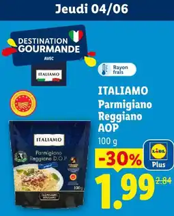 Lidl Italiano parmigiano reggiano aop offre