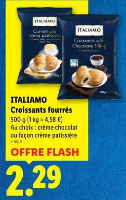 Lidl Italiamoo croissants fourrés offre