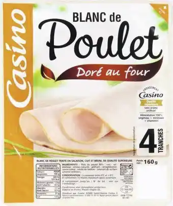 Petit Casino BLANC DE POULET DORÉ AU FOUR offre