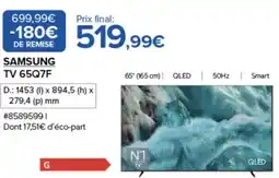 Costco Samsung tv 65q7f offre