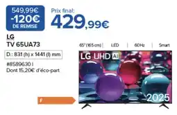 Costco Lg tv 65ua73 offre