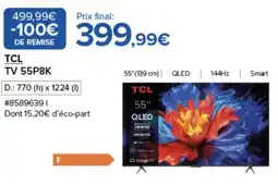 Costco Tcl tv 55p8k offre