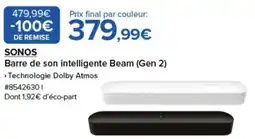 Costco Sonos barre de son intelligente beam (gen 2) offre