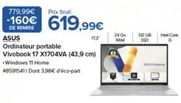 Costco Asus ordinateur portable vivobook 17 x1704va offre