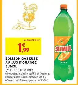 Intermarché Express Sumol boisson gazeuse au jus d'orange offre