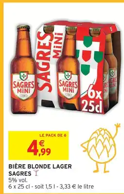 Intermarché Express Sagres bière blonde lager offre