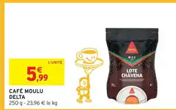 Intermarché Express Delta café moulu lote chávena offre