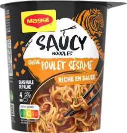 Auchan Maggi nouilles instantannées noodles poulet sésame maggi offre