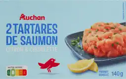 Auchan Auchan tartare de saumon citron ciboulette surgelé auchan offre