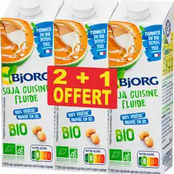 Auchan Bjorg soja cuisine fluide bio bjorg offre