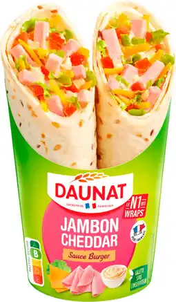 Auchan Daunat wrap jambon cheddar daunat offre