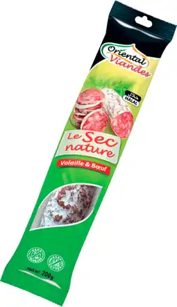 Auchan Oriental viandes saucisson sec nature halal oriental viandes offre