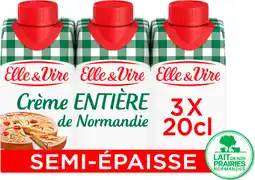Auchan Elle & vire crème entière semi-épaisse elle & vire offre