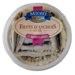 Auchan Supermarché Miceli filets d'anchois à l'ail micéli offre