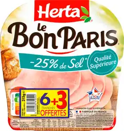 Auchan Supermarché Herta jambon cuit le bon paris herta offre