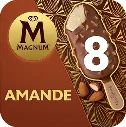 Auchan Supermarché Magnum bâtonnets glacés vanille chocolat amande magnum offre