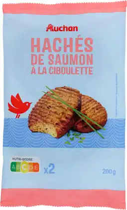 Auchan Supermarché Auchan hachés de saumon à la ciboulette auchan offre