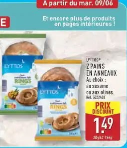 ALDI LYTTOS 2 pains en anneaux offre