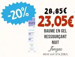 Naturalia Jonzac baume en gel ressourçant nuit offre