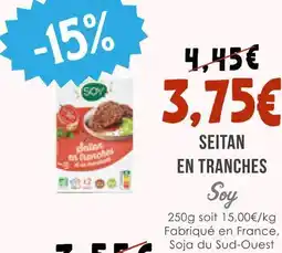 Naturalia Soy seitan en tranches offre