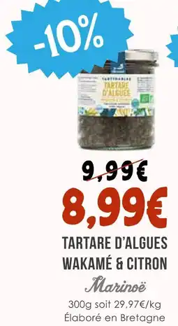 Naturalia Marinoë tartare d'algues wakame & citron offre