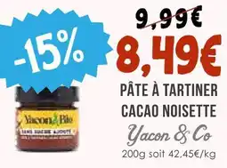 Naturalia Yacon & co pâte à tartiner cacao noisette offre