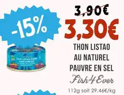 Naturalia Fish4ever thon listao au naturel pauvre en sel offre
