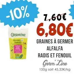 Naturalia Germ'line graines à germer alfalfa radis et fenouil offre