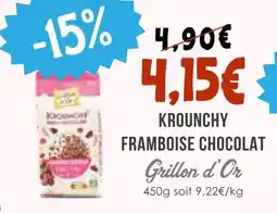 Naturalia Grillon d'or krounchy framboise chocolat offre