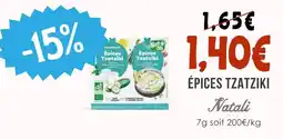 Naturalia Natali épices tzatziki offre