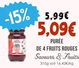 Naturalia Saveurs & fruits purée de 4 fruits rouges offre