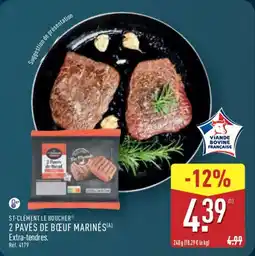 ALDI ST-CLÉMENT LE BOUCHER 2 pavés de bœuf marinés offre