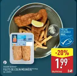 ALDI GOLDEN SEAFOOD Filets de colin meunière offre