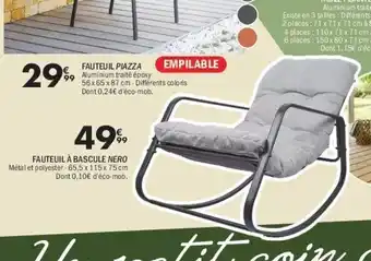 Fauteuil à bascule nero